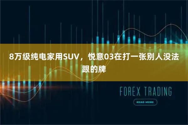 8万级纯电家用SUV，悦意03在打一张别人没法跟的牌